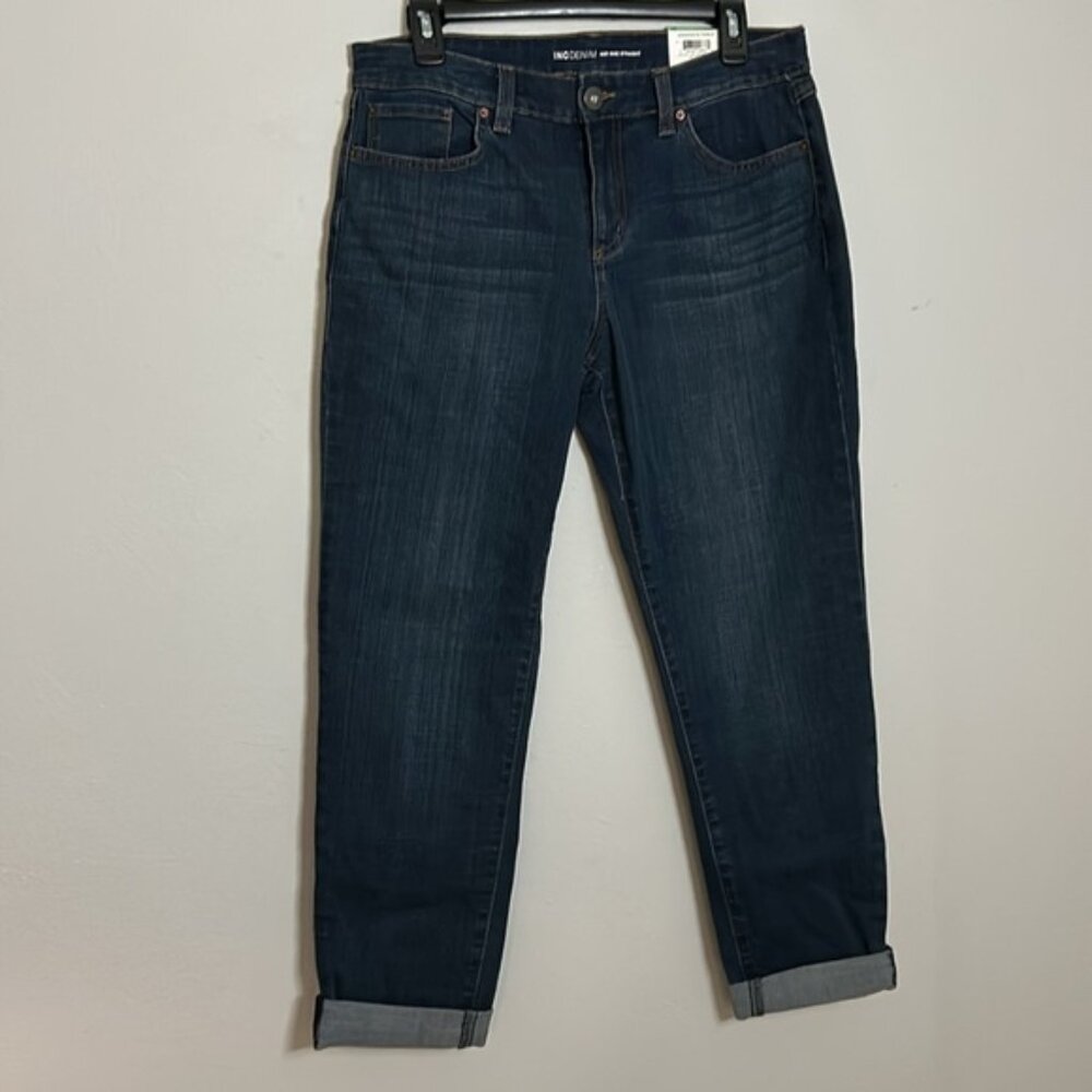 NWT Inc Denim Petite Core Denim Straight denim jeans, cuffed, women’s 8P.